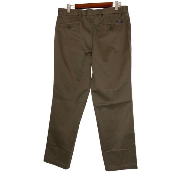 Men’s Dockers D2 Brown 100% Cotton Classic Fit Work Dress Pants Men’s 33x30 - Picture 2 of 4
